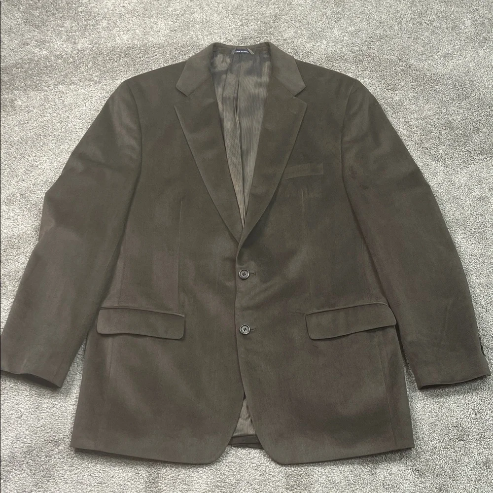 Ralph Ralph Lauren Sports Coat Blazer Jacket Micro Corduroy Taupe Size 44L